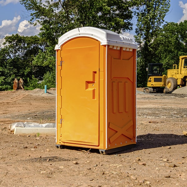 how often are the portable restrooms cleaned and serviced during a rental period in Shepherdstown